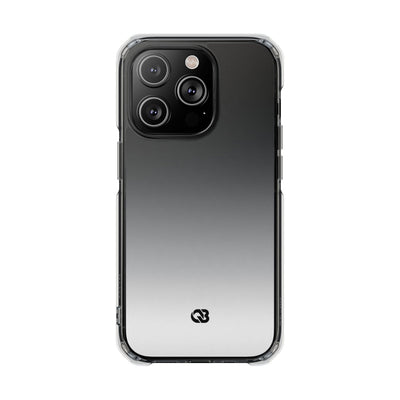Noir Ombre Fade · Clear Impact Magnetic Phone Case for iPhone ·  Black