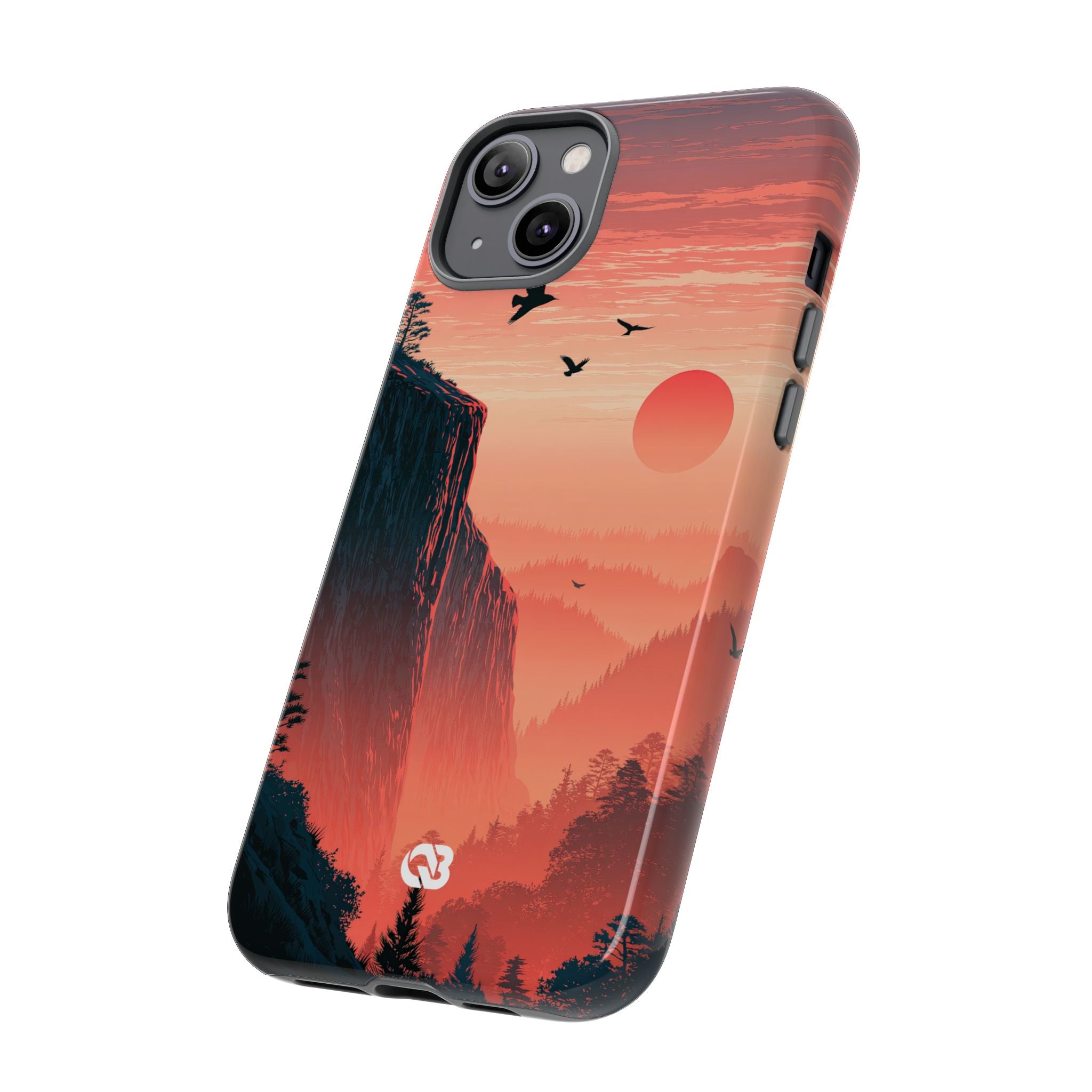 Orange Tough Phone Case for iPhone - Crimson Ridge Flight
