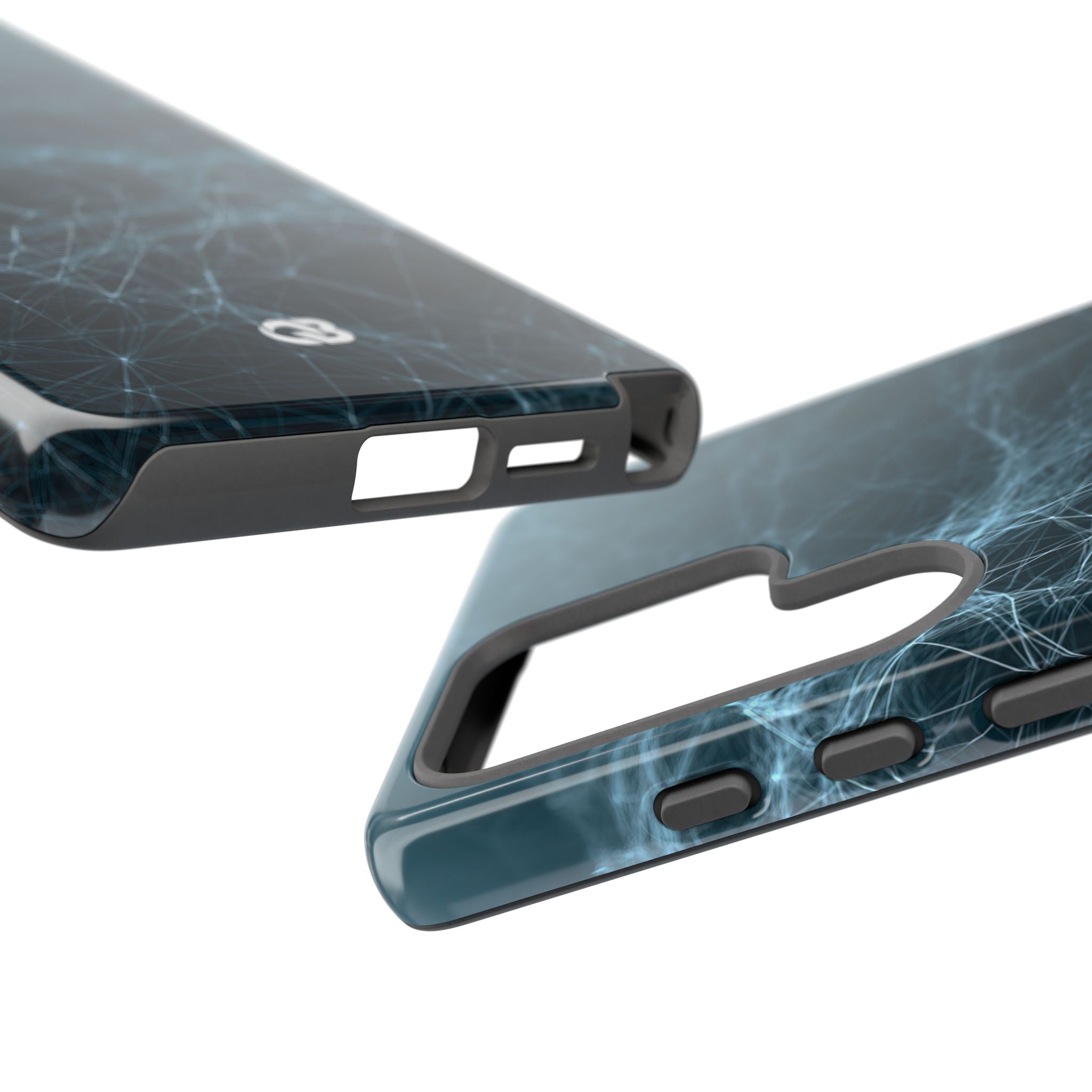 Teal Tough Phone Case for Samsung - Arctic Neural Mesh