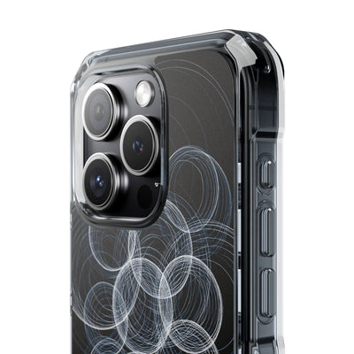 Black Impact MagSafe Phone Case for iPhone - Frosted Ring Matrix