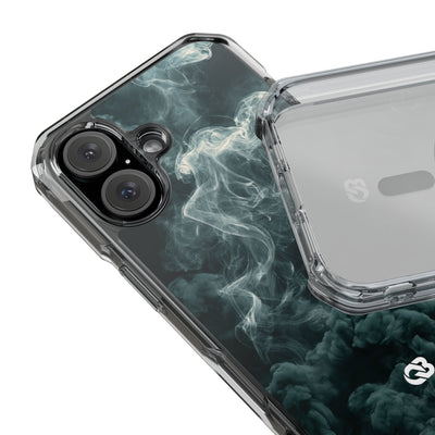 Luminescent Vapor Drift · Clear Impact Magnetic Phone Case for iPhone · Teal