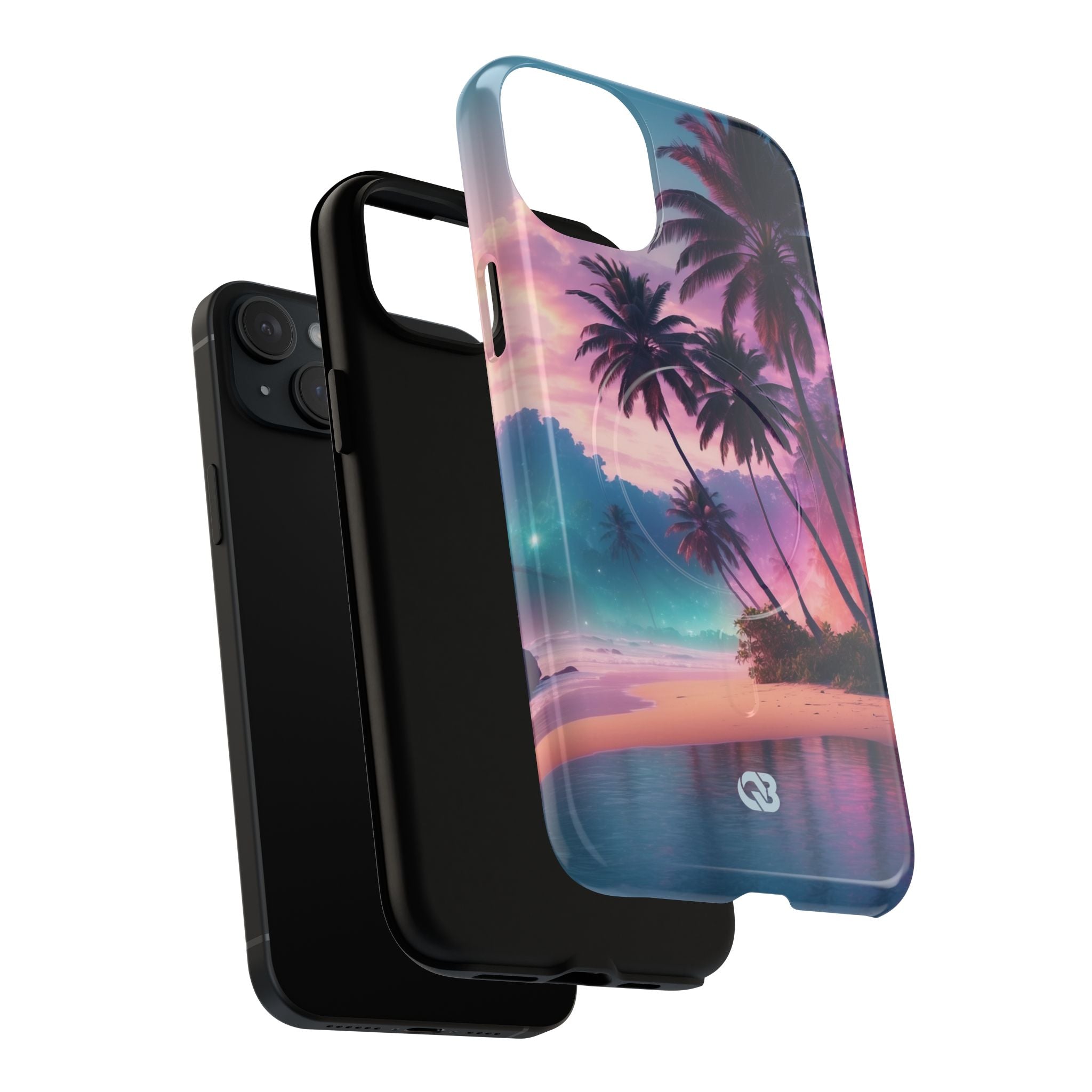 Neon Shore Palms · Tough+ Handyhülle für iPhone · Magsafe