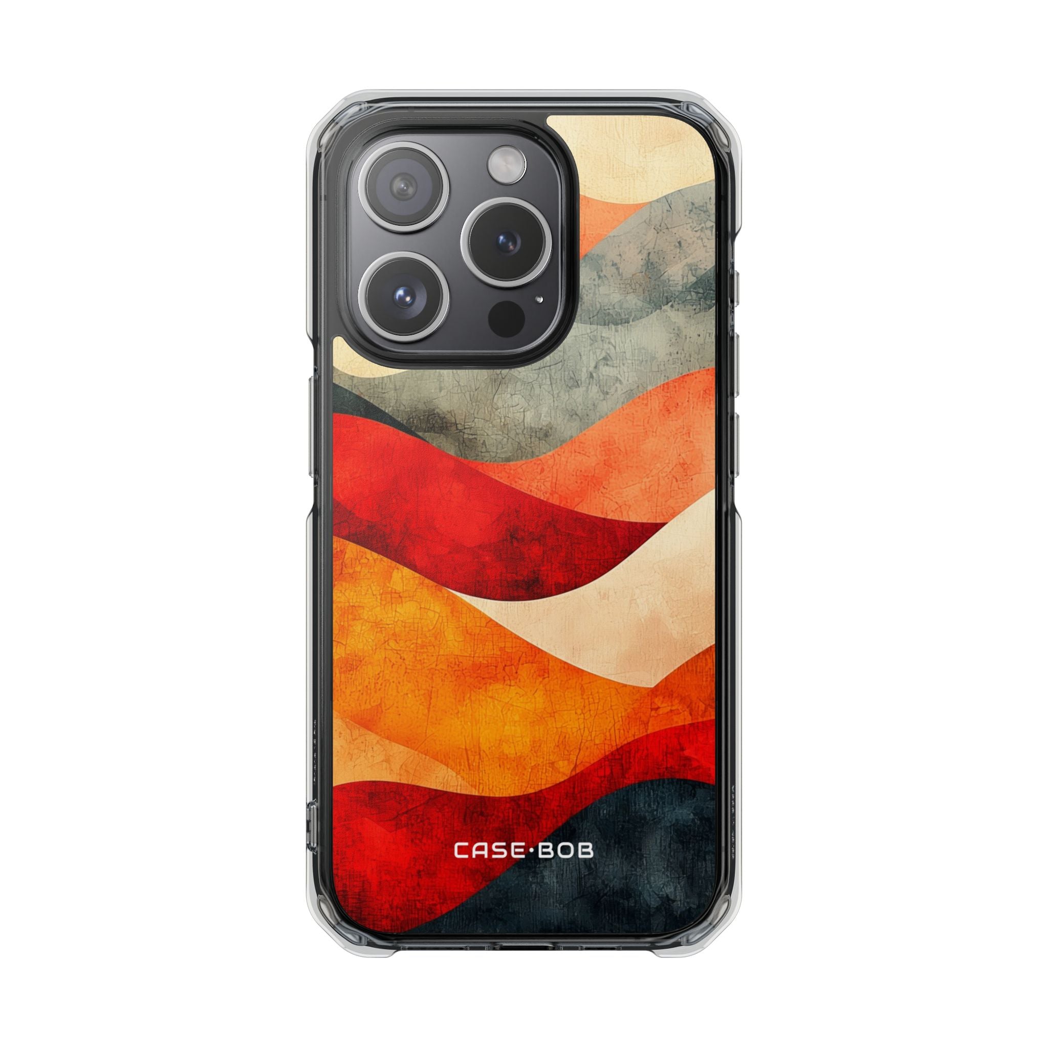 Knækket Bølge Solnedgang iPhone 15 Pro Cover - Impact