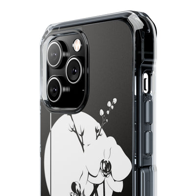 Nocturne Orchid Bloom · Clear Impact Magnetic Phone Case for iPhone ·  Black