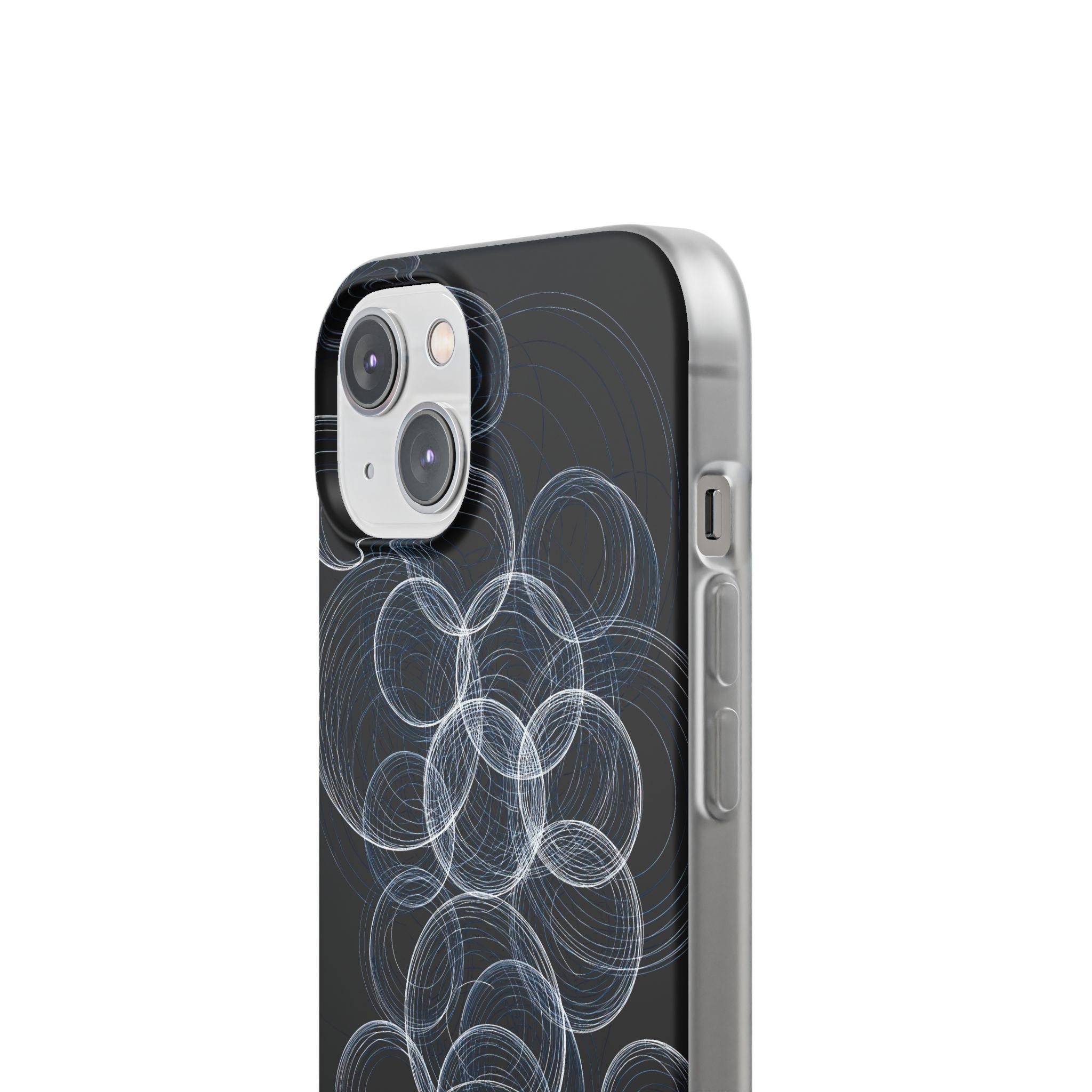 Black Lite Phone Case for iPhone - Frosted Ring Matrix
