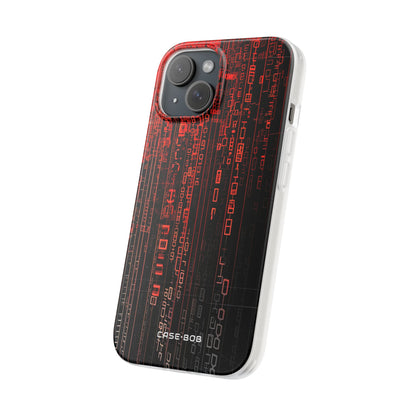 Crimson Glyphs iPhone 15 Case - Soft