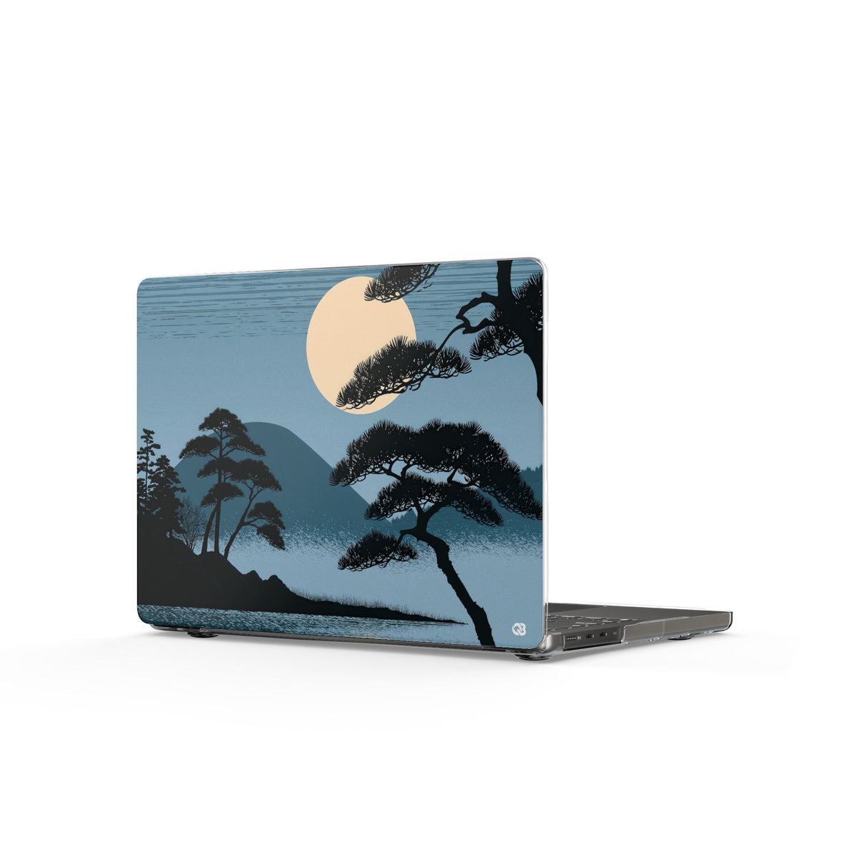 Moonlit Pine Horizon · Clear Hard Case for MacBook · Blue