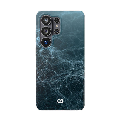 Teal Lite Phone Case for Samsung - Arctic Neural Mesh