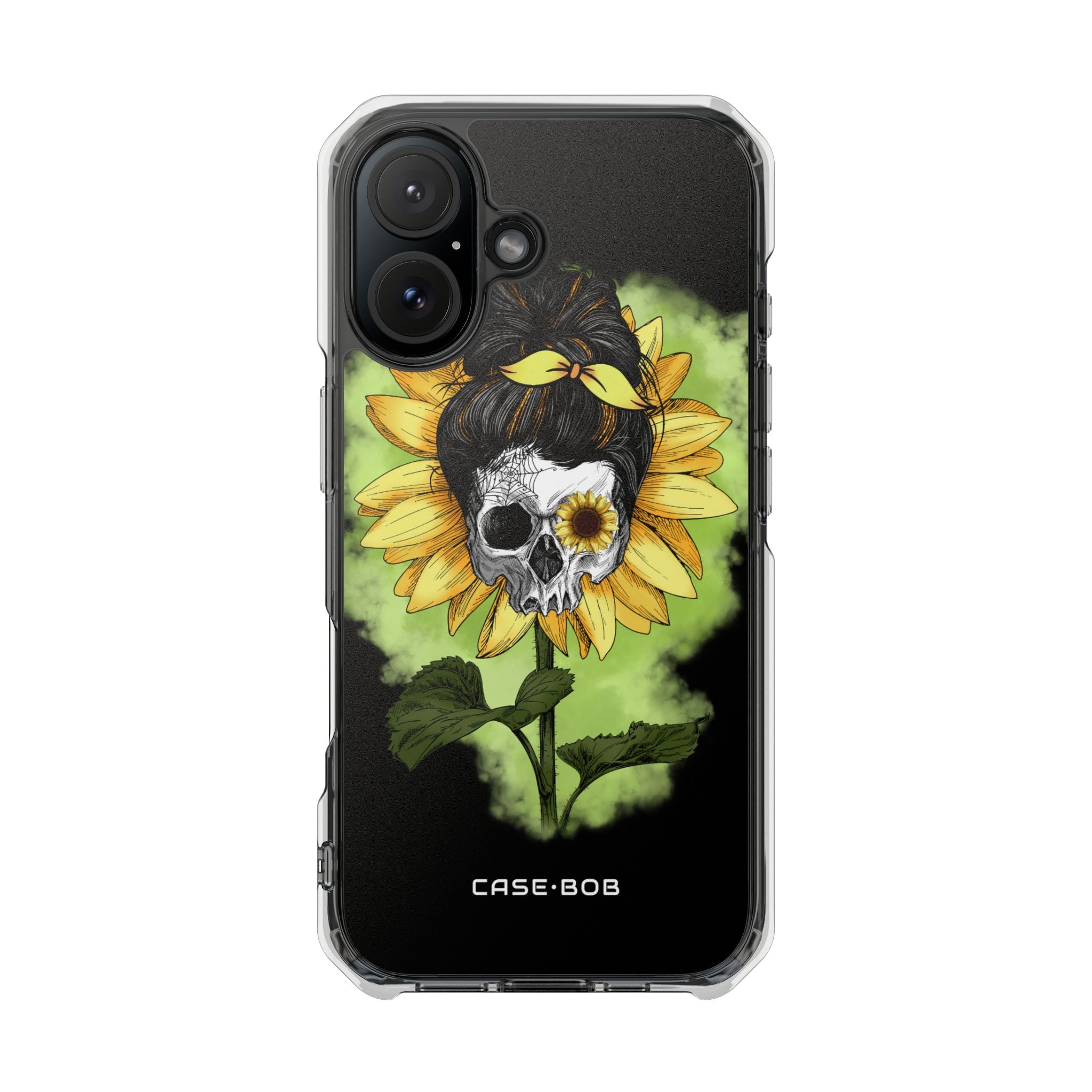 Sunflower Skull iPhone 16 Case - Impact - CASE•BOB