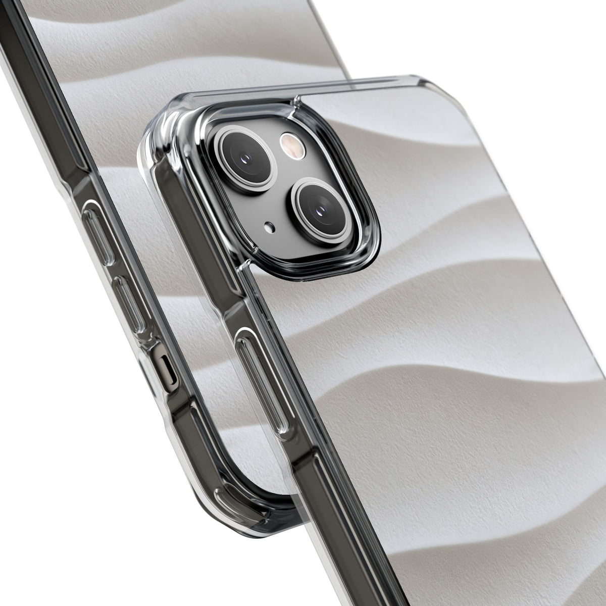 Sculpted Dune Relief · Clear Impact Magnetic Phone Case for iPhone ·  White