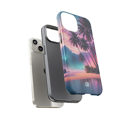 Neon Shore Palms · Tough Handyhülle für iPhone