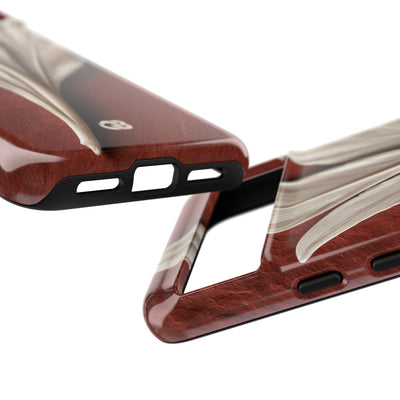Carved Ivory Plume · Tough Phone Case for Pixel ·  Red