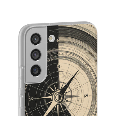 Beige Lite Phone Case for Samsung - Obsidian Nautical Blueprint