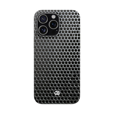 Brushed Perforated Steel · Lite Phone Case for iPhone ·  Silver