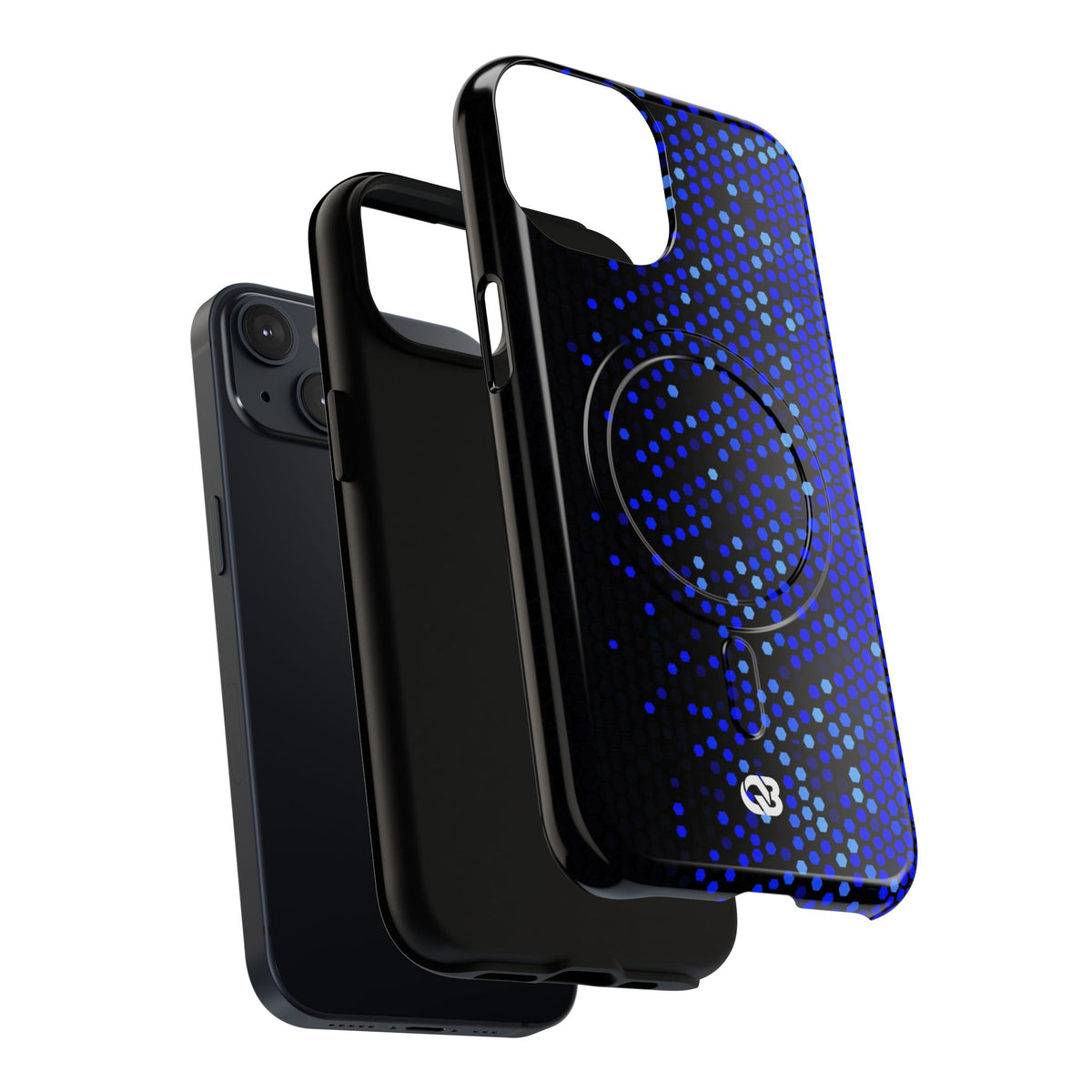 Cobalt Hex Dispersion · Tough 2.0 Magnetic Phone Case for iPhone · Blue