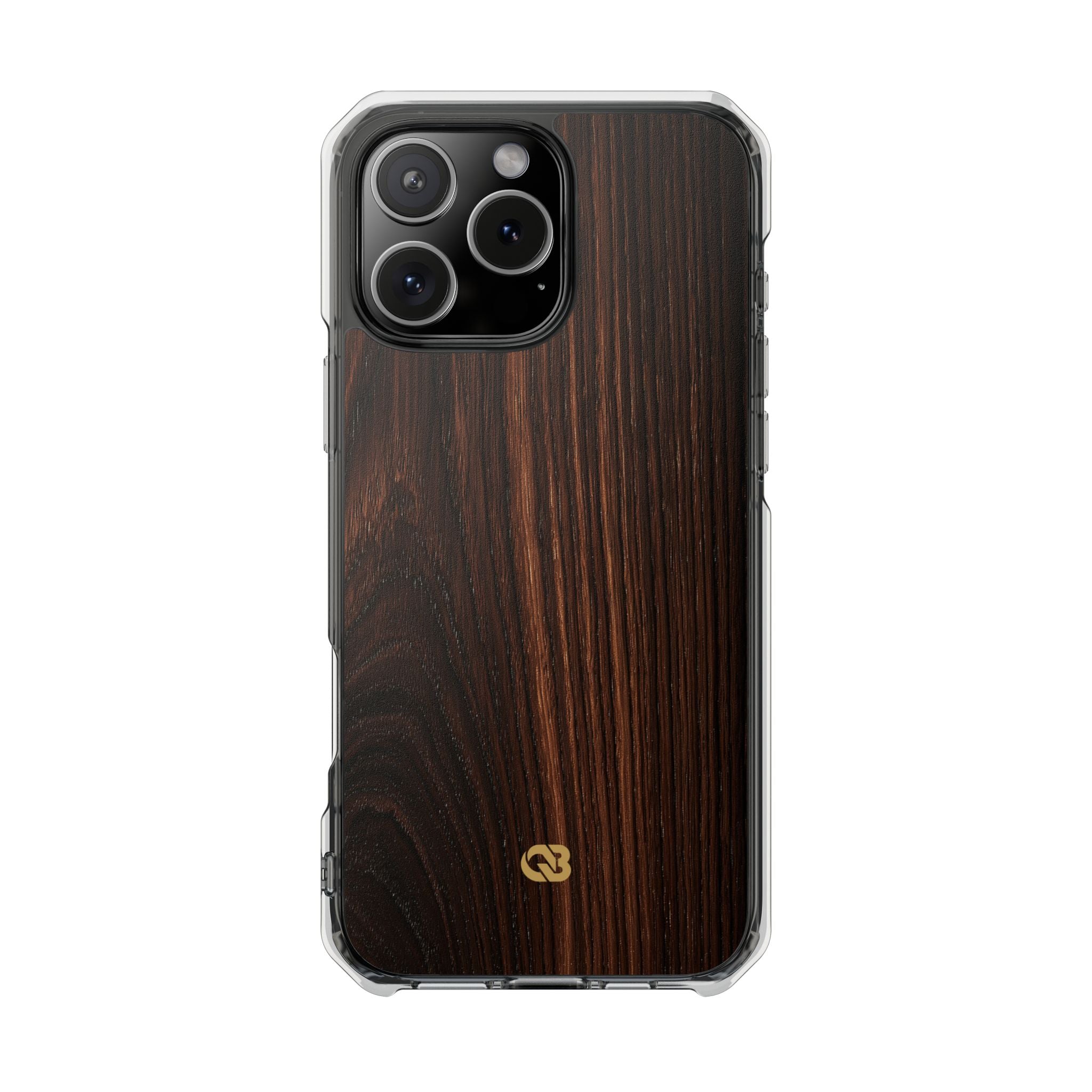 Brown Impact MagSafe Phone Case for iPhone - Burnished Mahogany Grain