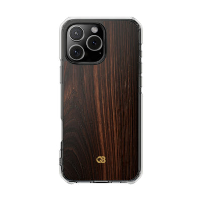 Brown Impact MagSafe Phone Case for iPhone - Burnished Mahogany Grain