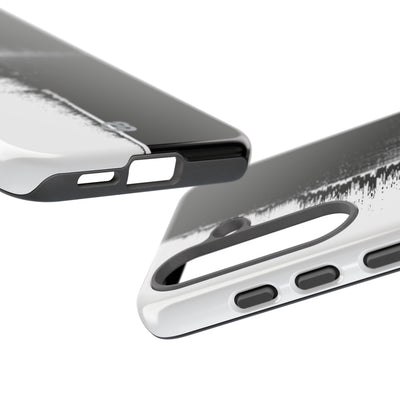 Black Tough Phone Case for Samsung - Static Signal Split
