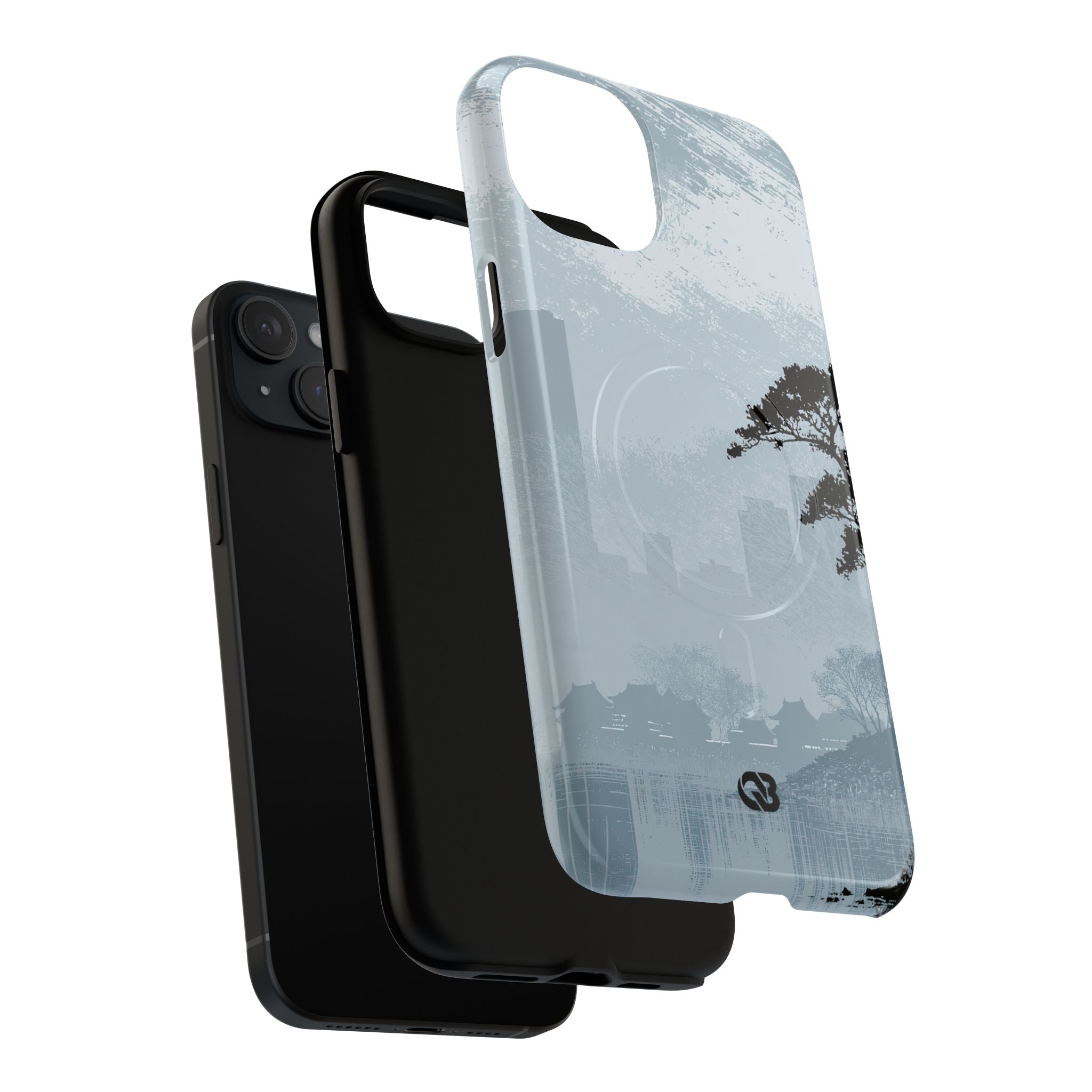 Grey Tough 2.0 Magsafe Phone Case for iPhone - Steel Slate Zen