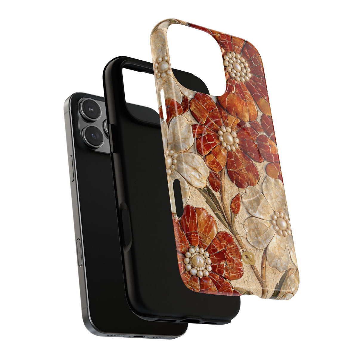 Carnelian Pearl Bloom · Tough 2.0 Magnetic Phone Case for iPhone · Orange
