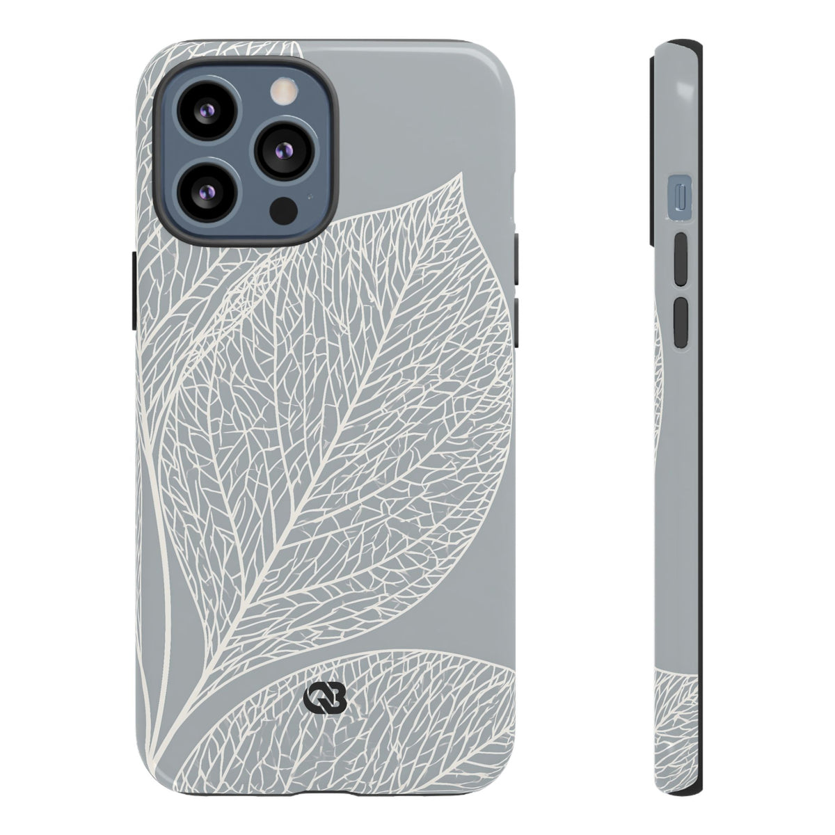 Minimal Leaf Skeleton · Tough Phone Case for iPhone · Grey