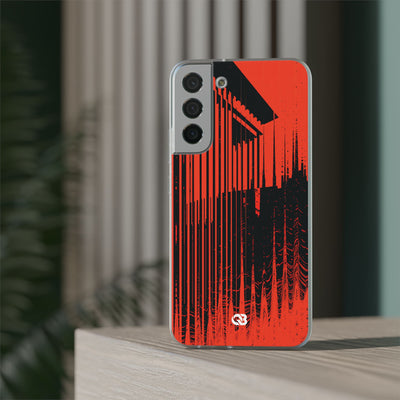 Red Lite Phone Case for Samsung - Crimson Brutalist Distortion