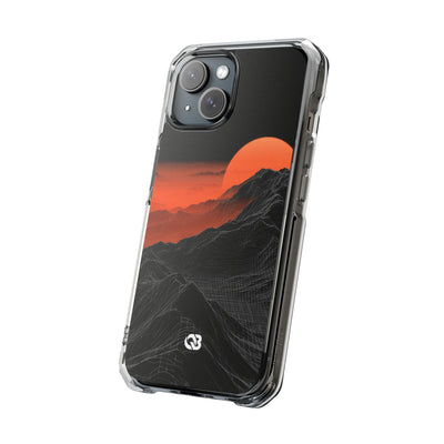 Solar Ridge Mesh · Clear Impact Magnetic Phone Case for iPhone · Black