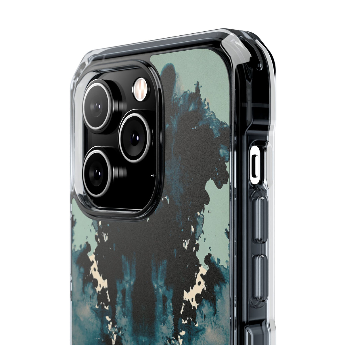 Rorschach Ink Void · Clear Impact Magnetic Phone Case for iPhone ·  Black