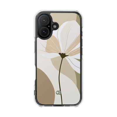 Beige Impact MagSafe Phone Case for iPhone - Sage Linen Magnolia