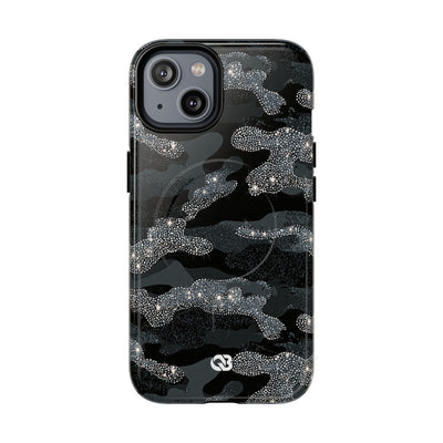 Glitter Shadow Camo · Tough 2.0 Magnetic Phone Case for iPhone · Black