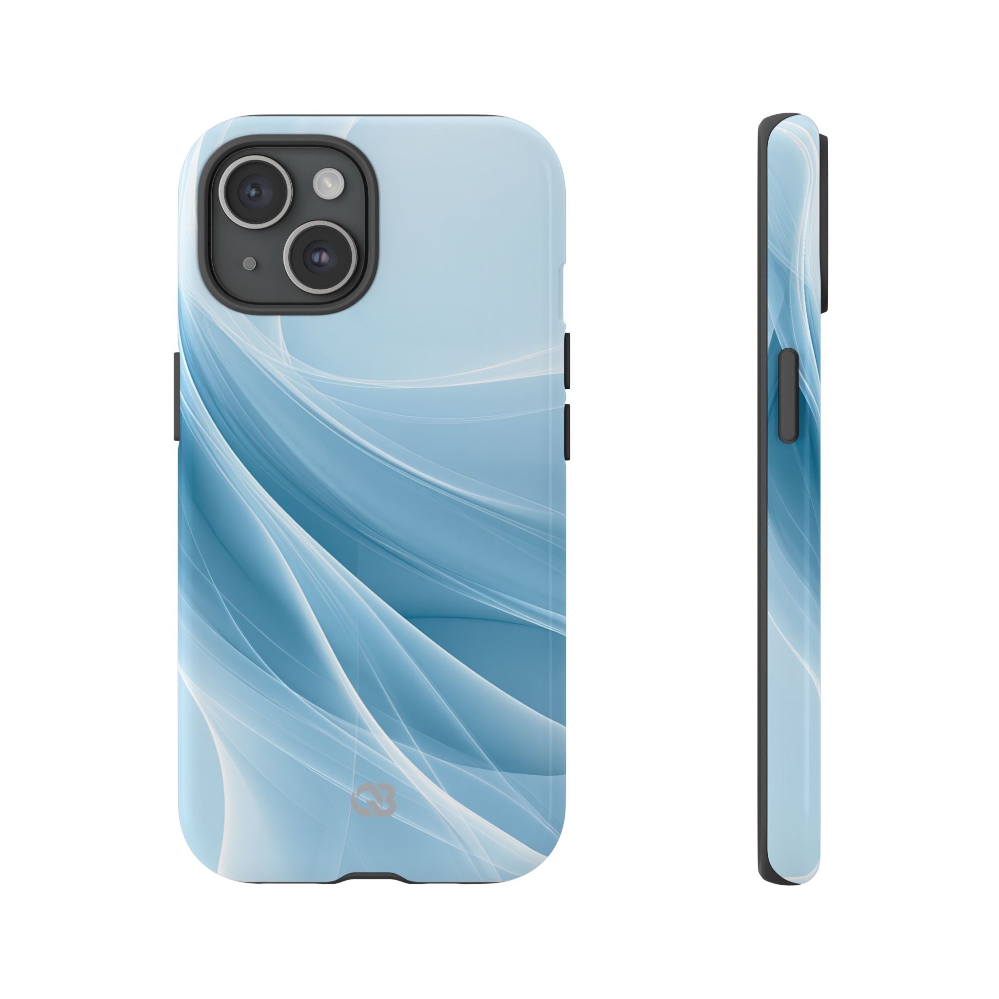 Blue Tough Phone Case for iPhone - Arctic Silk Drift