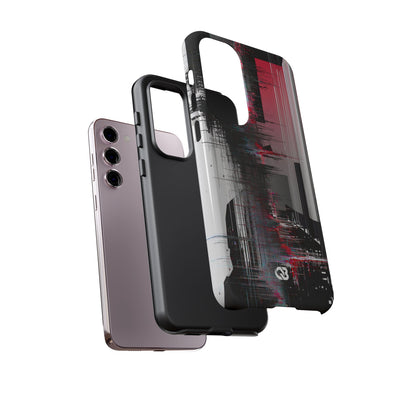 Black Tough Phone Case for Samsung - Crimson Data Leak