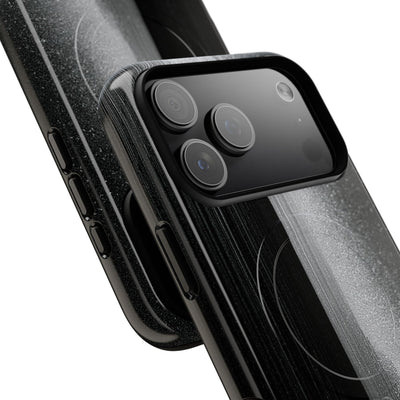 Black Tough 2.0 Magsafe Phone Case for iPhone - Brutalist Pixel Monolith