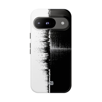 Black Tough Phone Case for Google Pixel - Static Signal Split