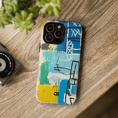 Azure Urban Scribble · Tough Phone Case for iPhone