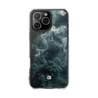 Luminescent Vapor Drift · Clear Impact Magnetic Phone Case for iPhone · Teal