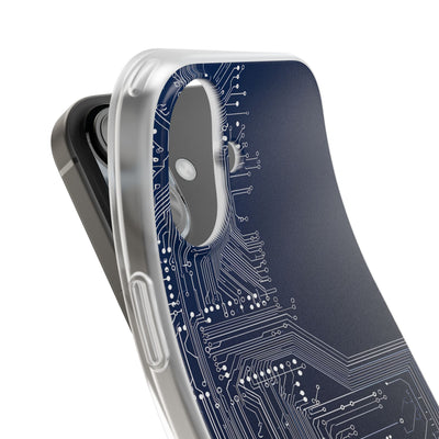 Blue Lite Phone Case for iPhone - Cobalt Data Stream