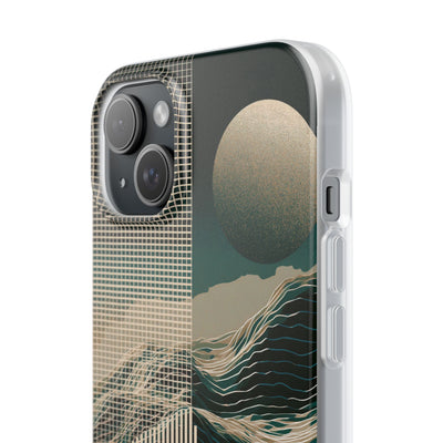 Green Lite Phone Case for iPhone - Lunar Moss Topography