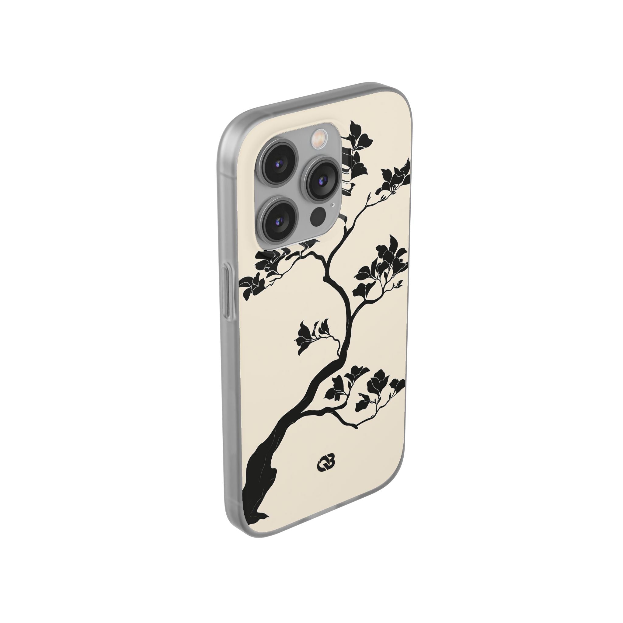 Beige Lite Phone Case for iPhone - Obsidian Bonsai Silhouette