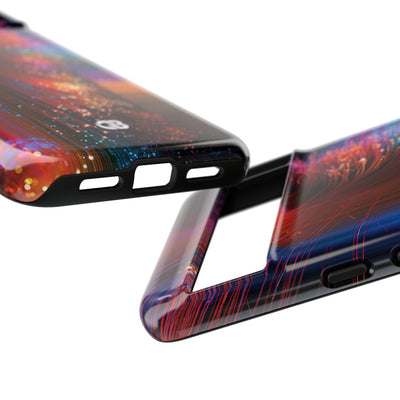 Black Tough Phone Case for Google Pixel - Cyber Optic Streak