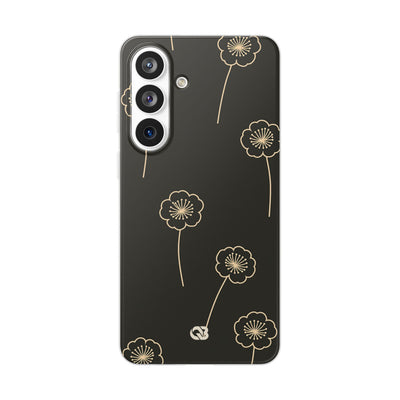 Black Lite Phone Case for Samsung - Obsidian Sand Petals