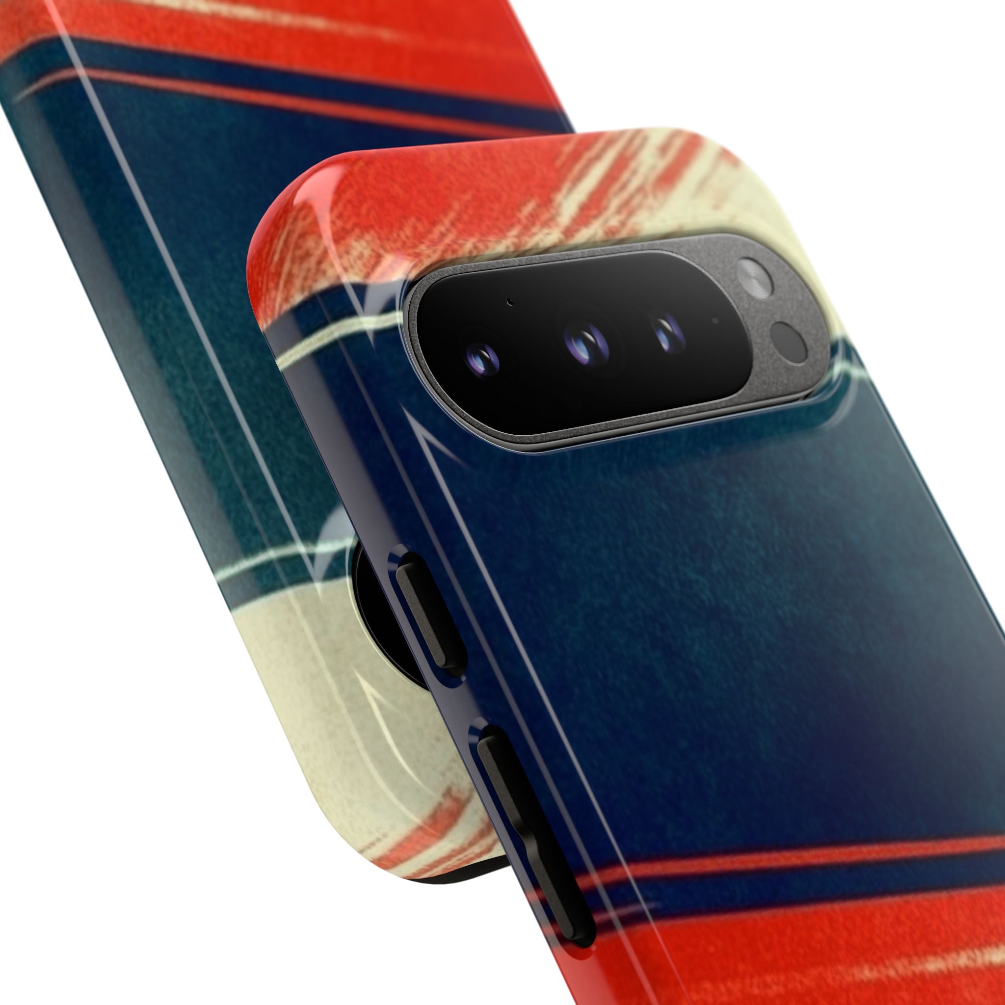 Blå diagonal bevægelse Google Pixel 9 Pro cover - Tough