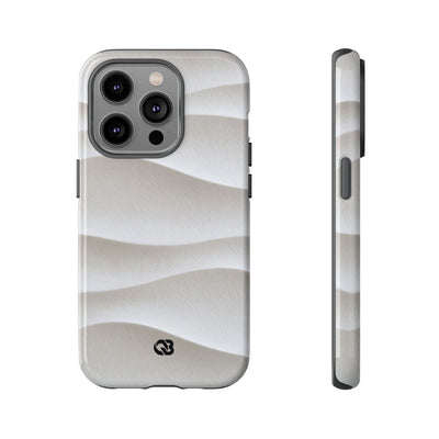 White Tough Phone Case for iPhone - Arctic Flow Ridges