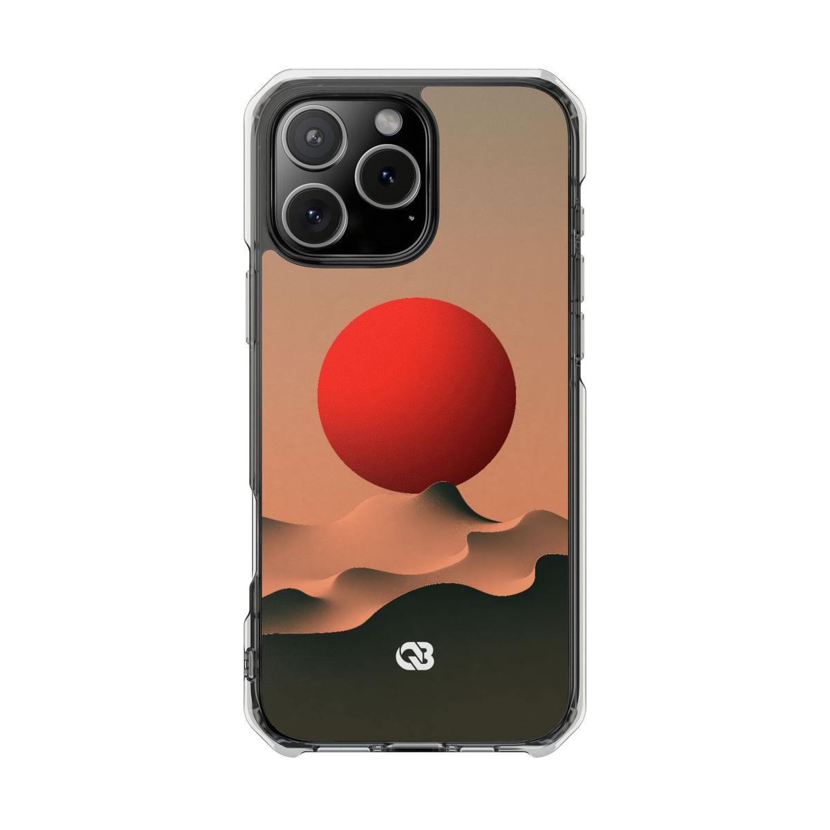 Crimson Sol Ridge · Clear Impact Magnetic Phone Case for iPhone · Red