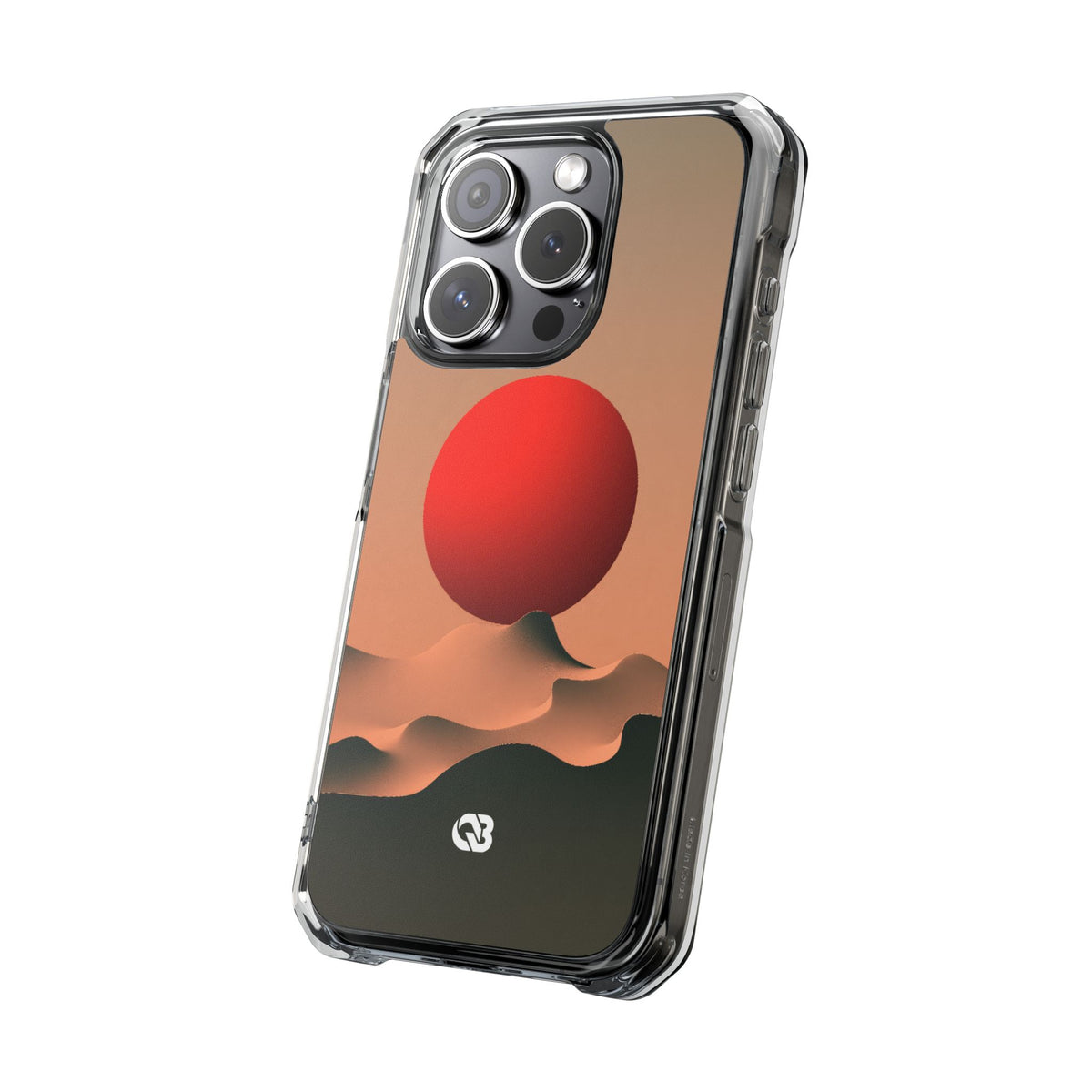 Crimson Sol Ridge · Clear Impact Magnetic Phone Case for iPhone · Red