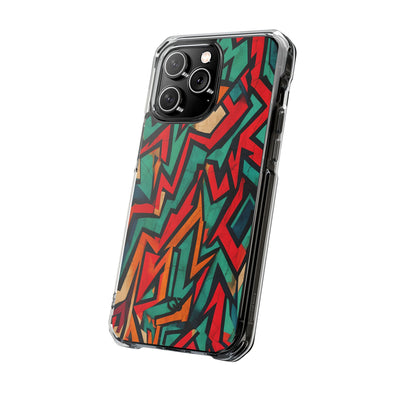 Jagged Teal Static · Impact Phone Case for iPhone · Magsafe