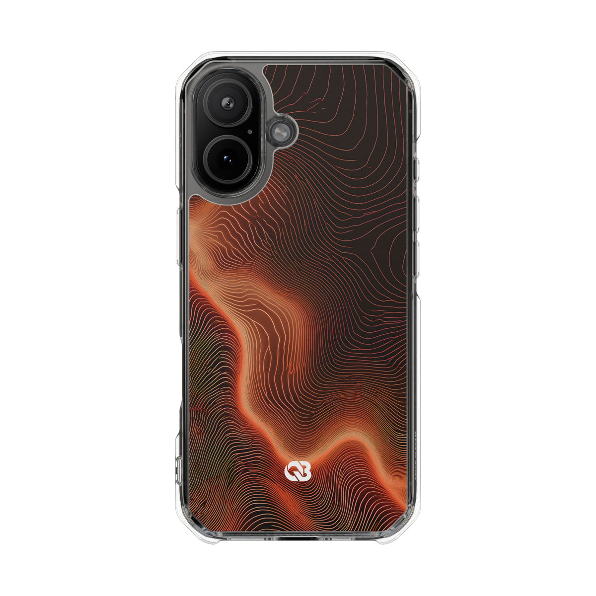 Caldera Ridge · Clear Impact Magnetic Phone Case for iPhone · Orange