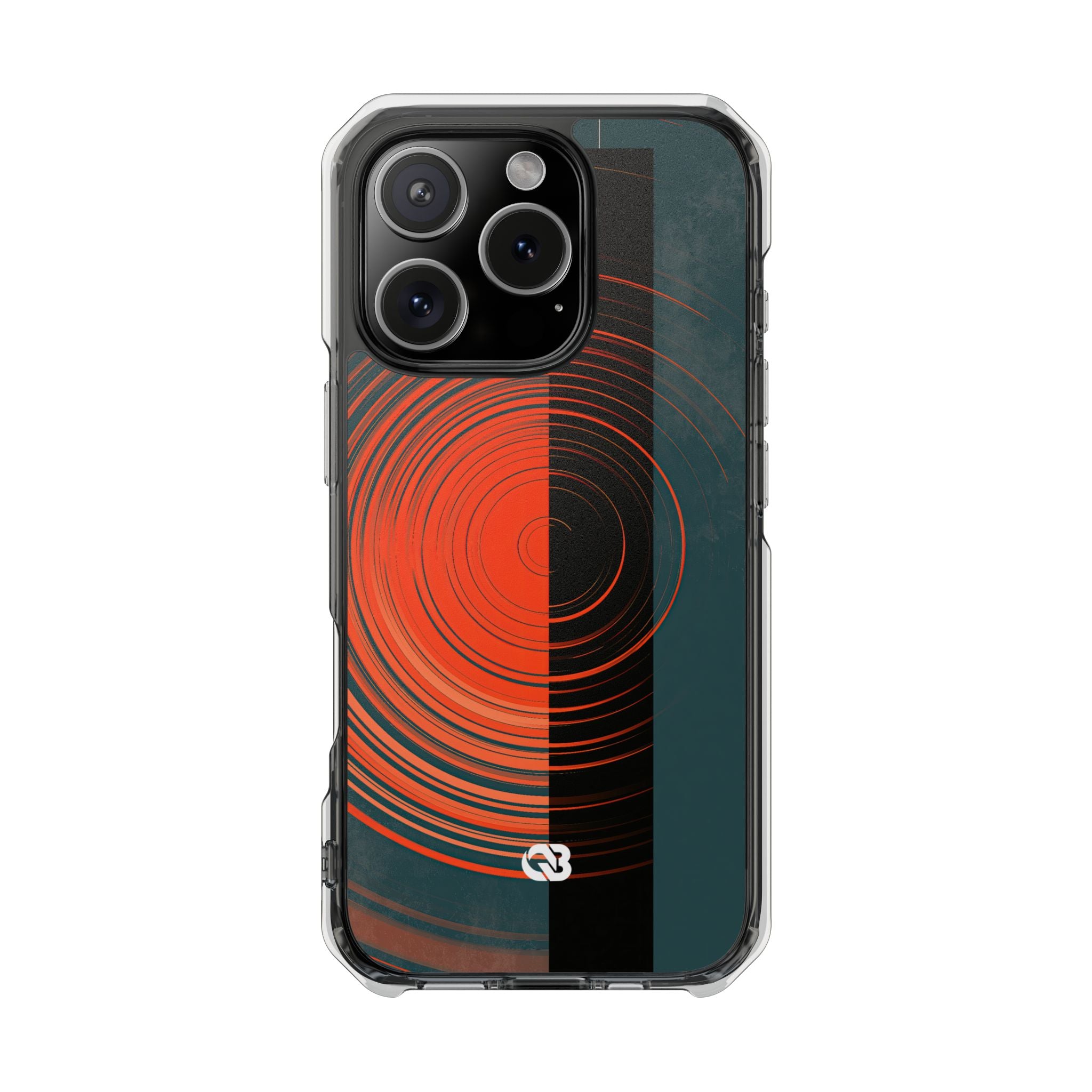 Teal Impact MagSafe Phone Case for iPhone - Burnt Slate Radial