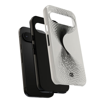 White Tough Phone Case for Google Pixel - Linear Torsion Grid