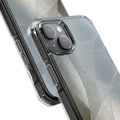 Silver Impact MagSafe Phone Case for iPhone - Frosted Silver Mosaic